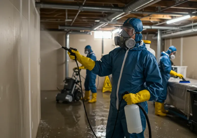 Basement Sanitization and Antimicrobial Treatment process in Brooklyn, IN